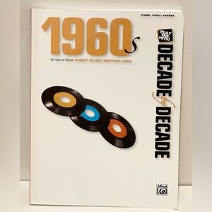 Play the Hits! 1960s sheet music book of bestsellers for Piano•Vocal•Chords